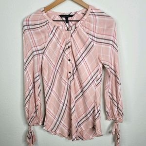 White House Black Market Flannel Shirt Siz…